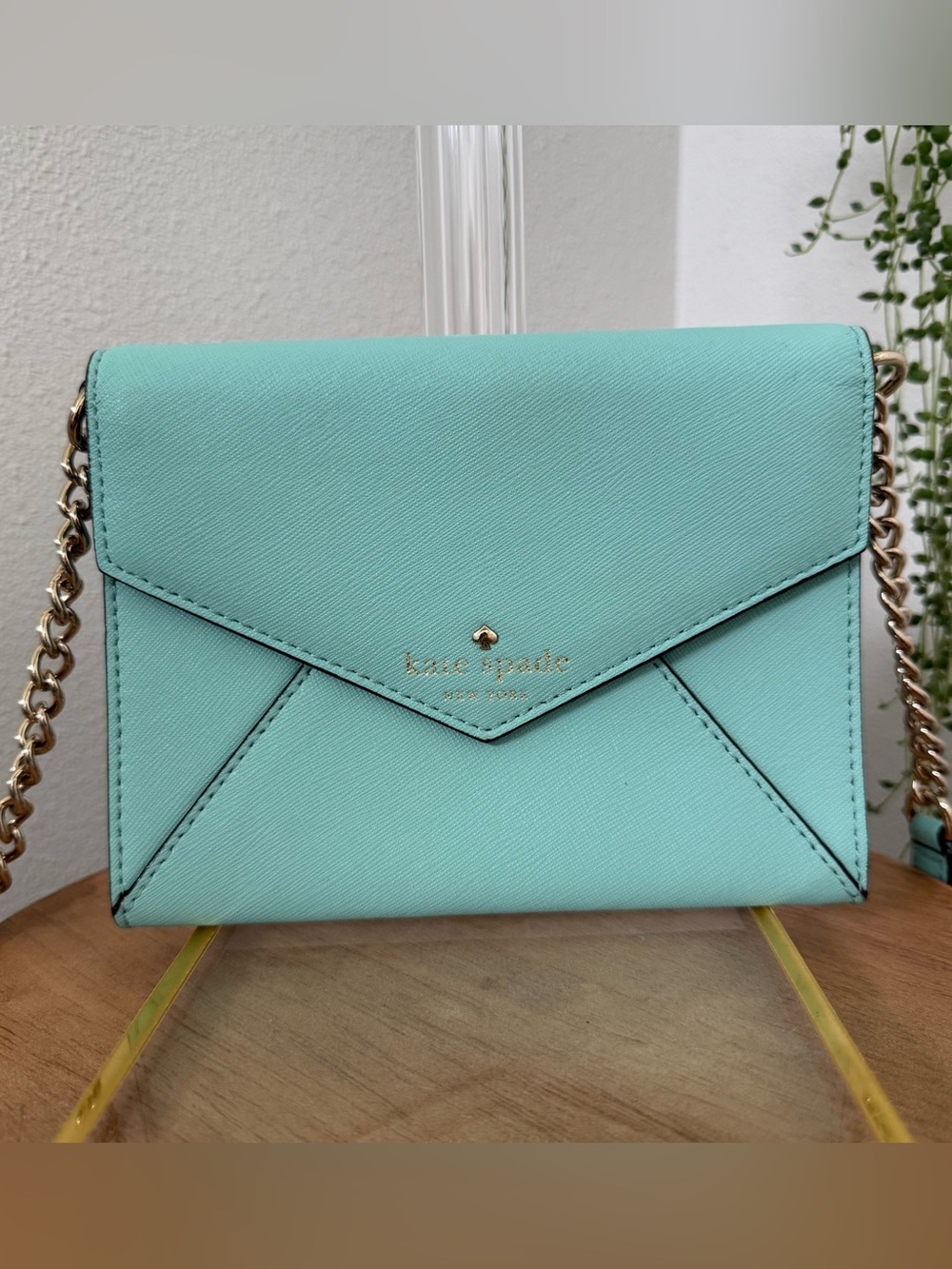 Kate Spade Envelope Cedar Street Monday Slim Crossbody Robin's Egg Turquoise